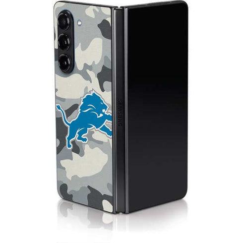 NFL Detriot Lions Camo Galaxy Z Fold5 5G Skin